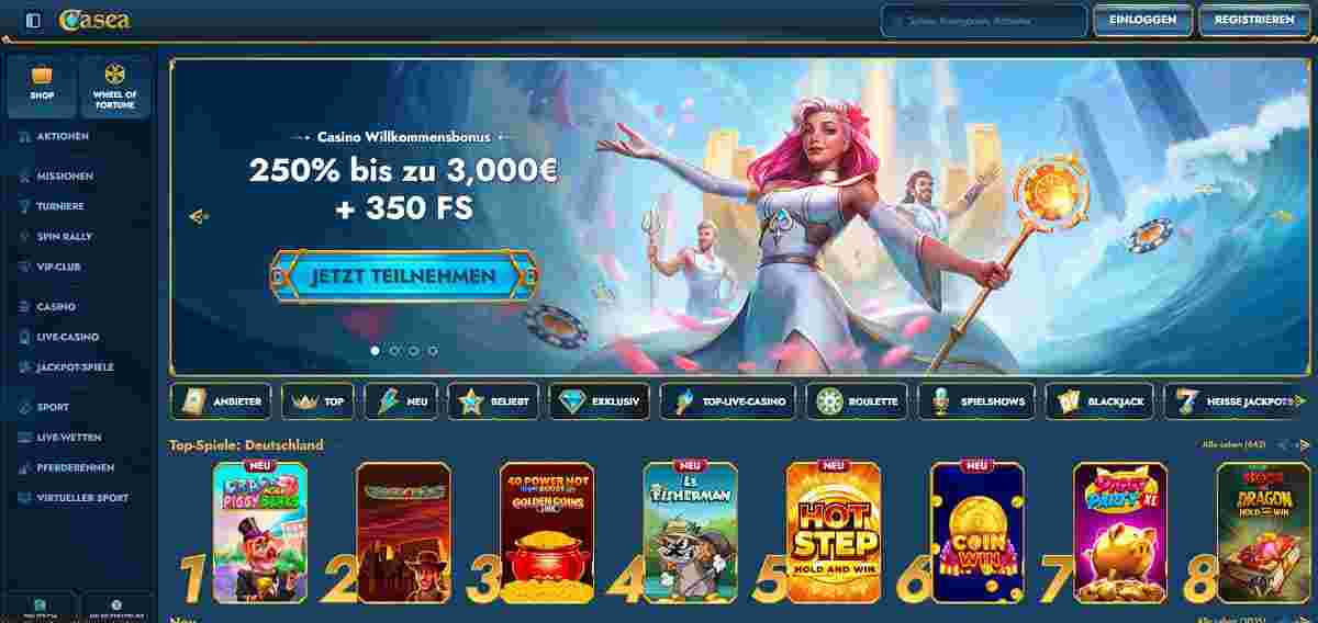 Mit einer gigantischen Bibliothek von über 11.500 Titeln ist Casea ein Schwergewicht unter den Anbietern für ein online casino schnelle auszahlung. Besonders lukrativ: Das VIP-Programm bietet nicht nur Cashback, sondern auch deutlich erhöhte Auszahlungslimits für treue Spieler.